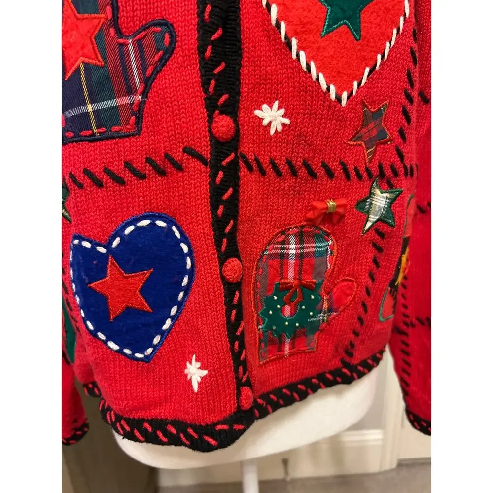 Designers Original Studio | Vintage Knit Holiday Cardigan | Large - Picture 8 of 15